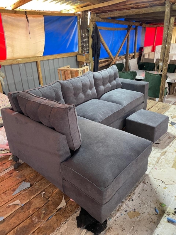 6 seaters modern fabric L shaped sofa - Elegant Design