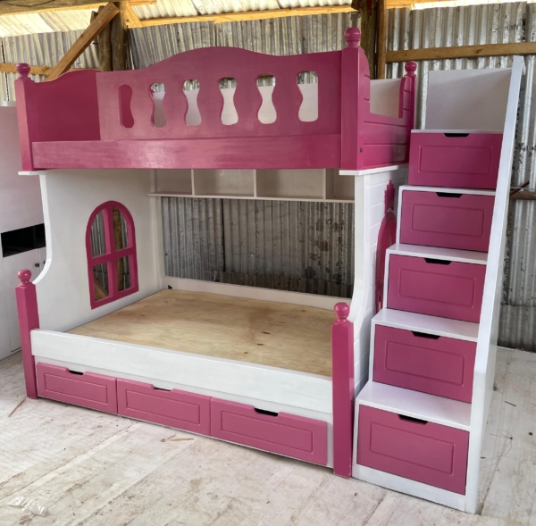 4x6 Double decker Bunk bed with Storage Units