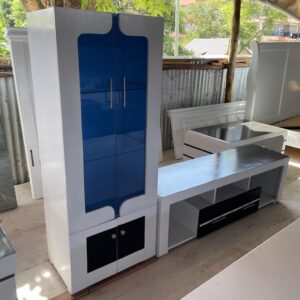 TV stand with Display Cabinet.