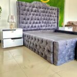 5x6 Queen Size Modern Bed with Bedside tables