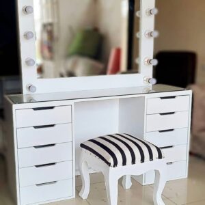 Vanity Dressing mirror table with stool
