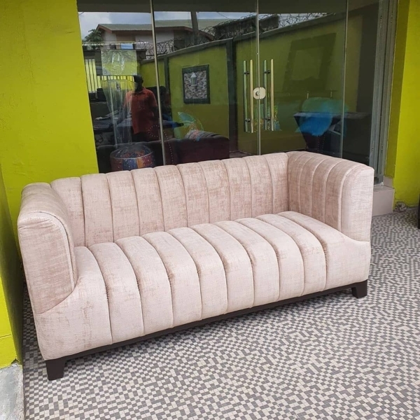 3 Seaters Channel Design Tuxedo Sofa