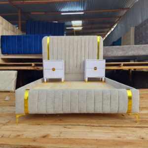 5x6 Modern Luxury Bed with Bedside tables.