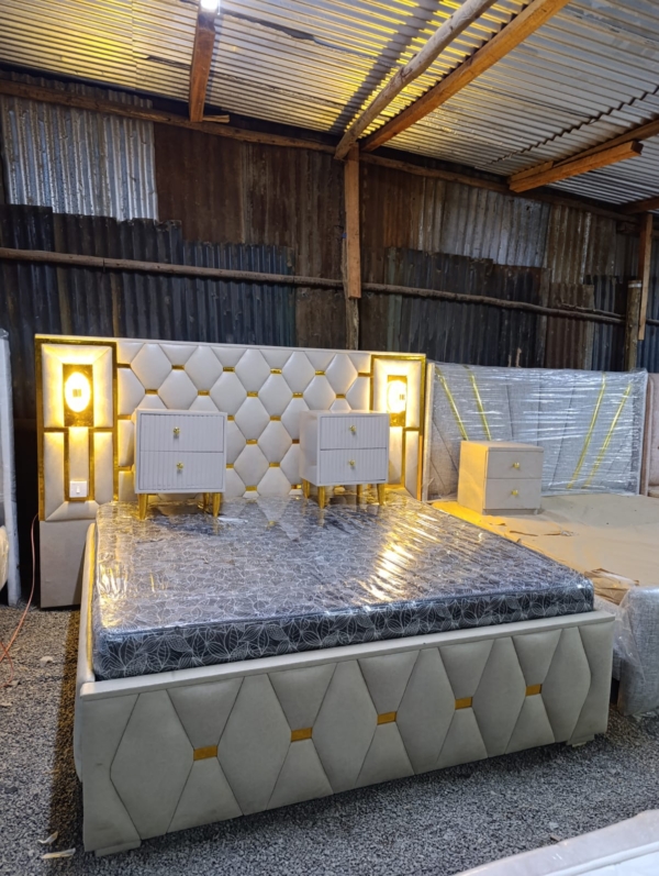 5x6 Super Queen Luxury Bed with Bedside Tables