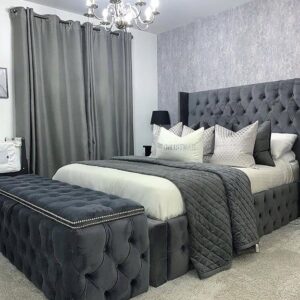 5x6 Modern Luxury Bed with storage ottoman