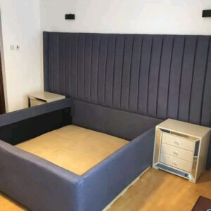 5x6 Contemporary Modern Queen Size Luxury Bed with Bedside tables.