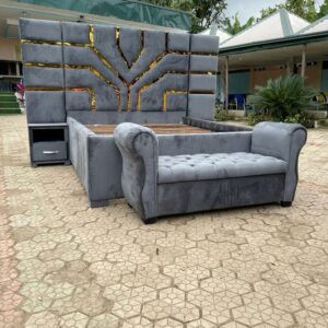 5x6 Contemporary Modern Queen Size Luxury Bed Plus Bedside tables with Daybed