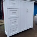 Large Closed Closet System with Chest of Drawers