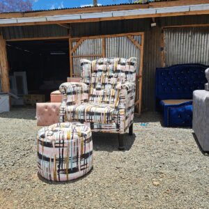 Antiques Accent Chair with footstool