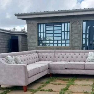 6 Seaters Large L-shaped Chesterfield Tuxedo Couch