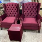 Wing chairs/Antiques Accent Chairs with footstool