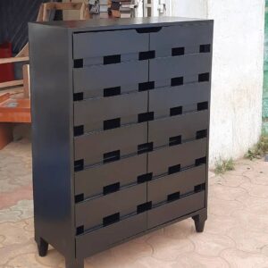 Closed Closet with Shelving units.