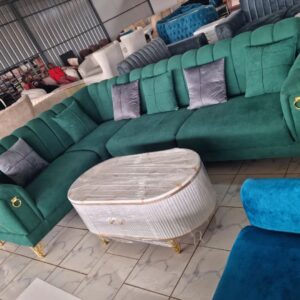 6 Seaters Tuxedo L-shaped Sectional Couch