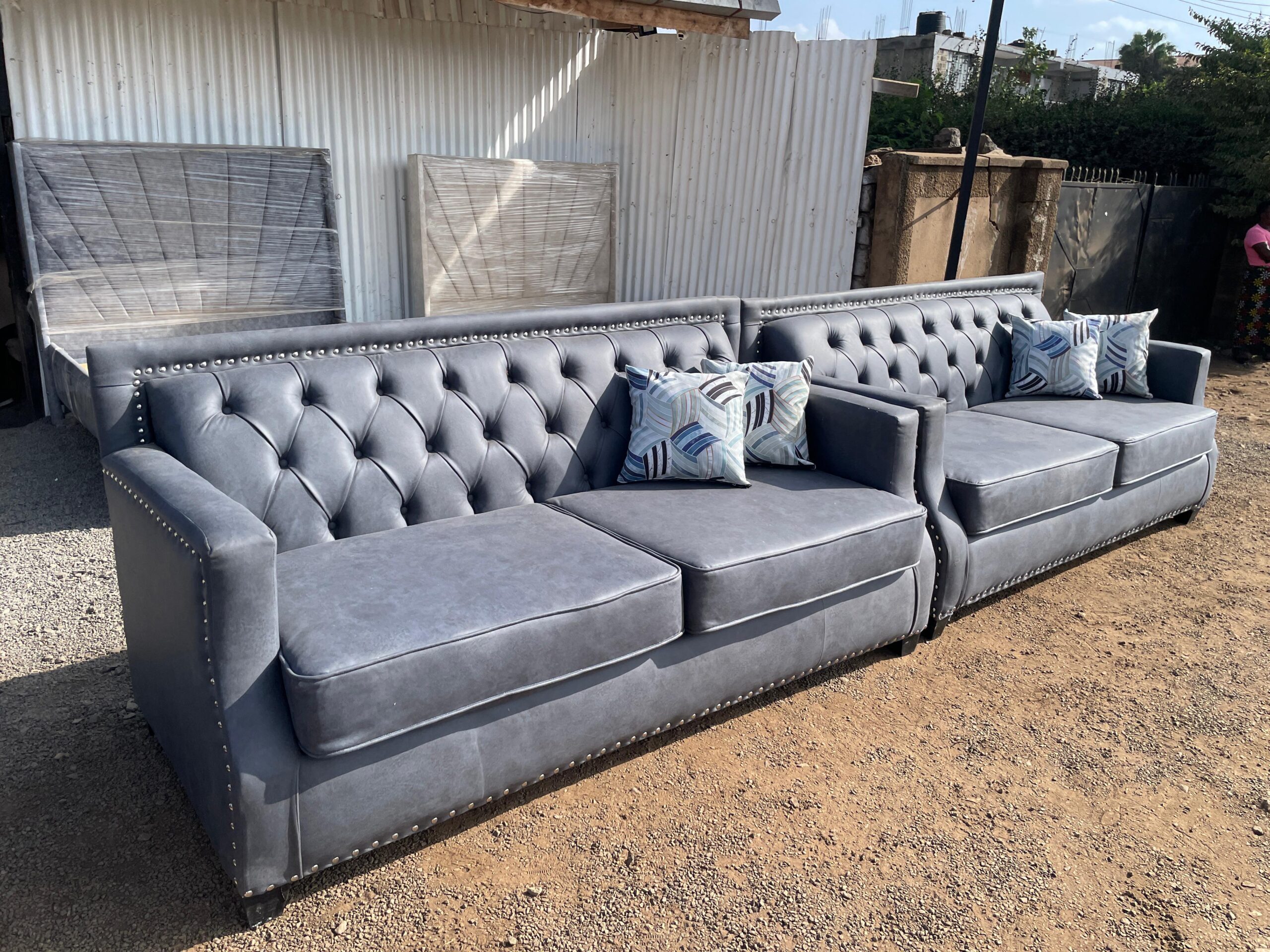 Best Choice Furniture - 851 scaled 5 Seaters Contemporary Modern Chesterfield Tuxedo Couch