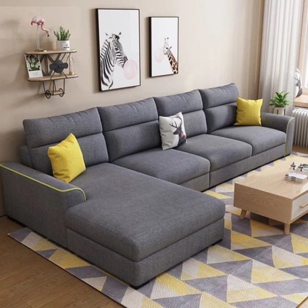 6 Seaters Contemporary Modern L-shaped Sectional Couch