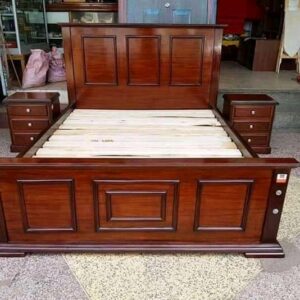 6x6 Contemporary Modern King Size Luxury Bed with Bedside tables.