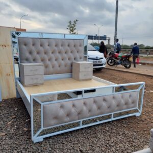 6x6 Contemporary Modern King Size Luxury Bed with Bedside tables touch.