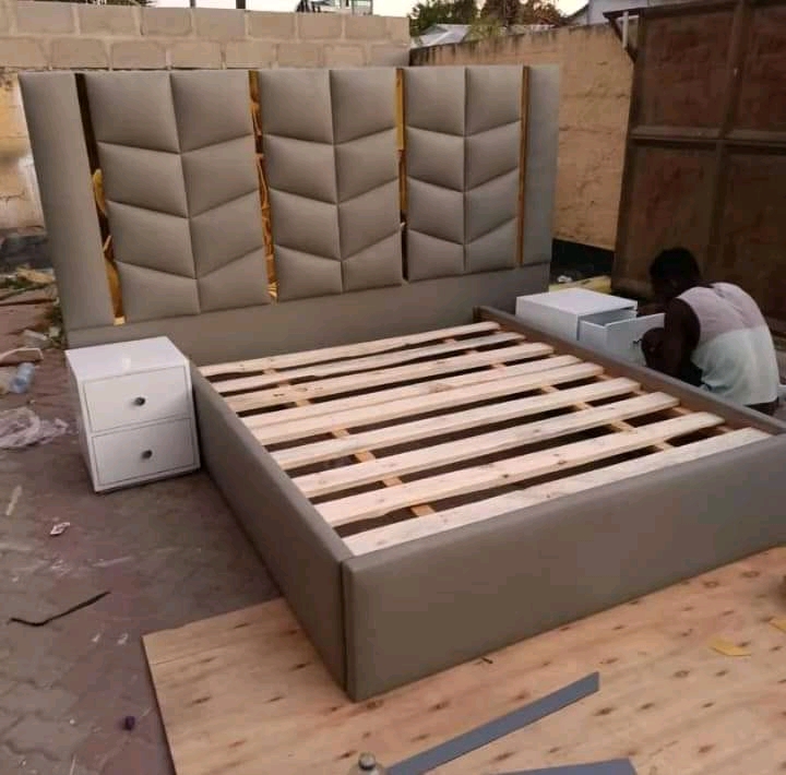 Best Choice Furniture - 897 5x6 Contemporary Modern Luxury Bed with Bedside tables.