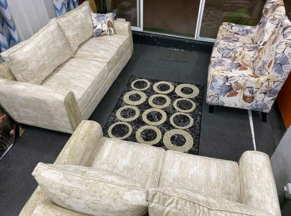 7 Seaters Contemporary Modern Sofas with Antiques Accent Chairs/Wing chairs