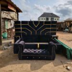 6x6 Contemporary Modern Super King Luxury Bed, Bedside tables with Daybed