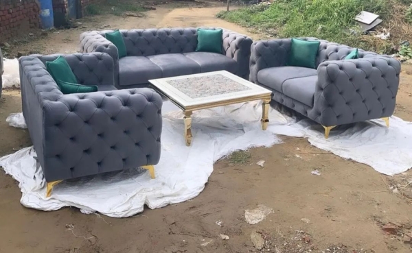 6 Seaters Contemporary Modern Chesterfield Couch