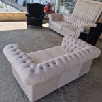 7 Seaters Contemporary Modern Chesterfield Couch with Antiques Accent Chairs/Wing chairs