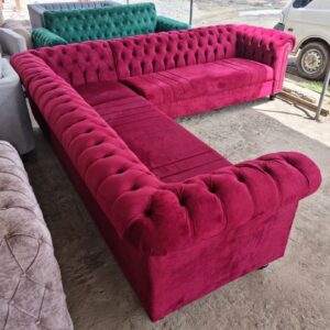 9 Seaters L-shaped Chesterfield Couch