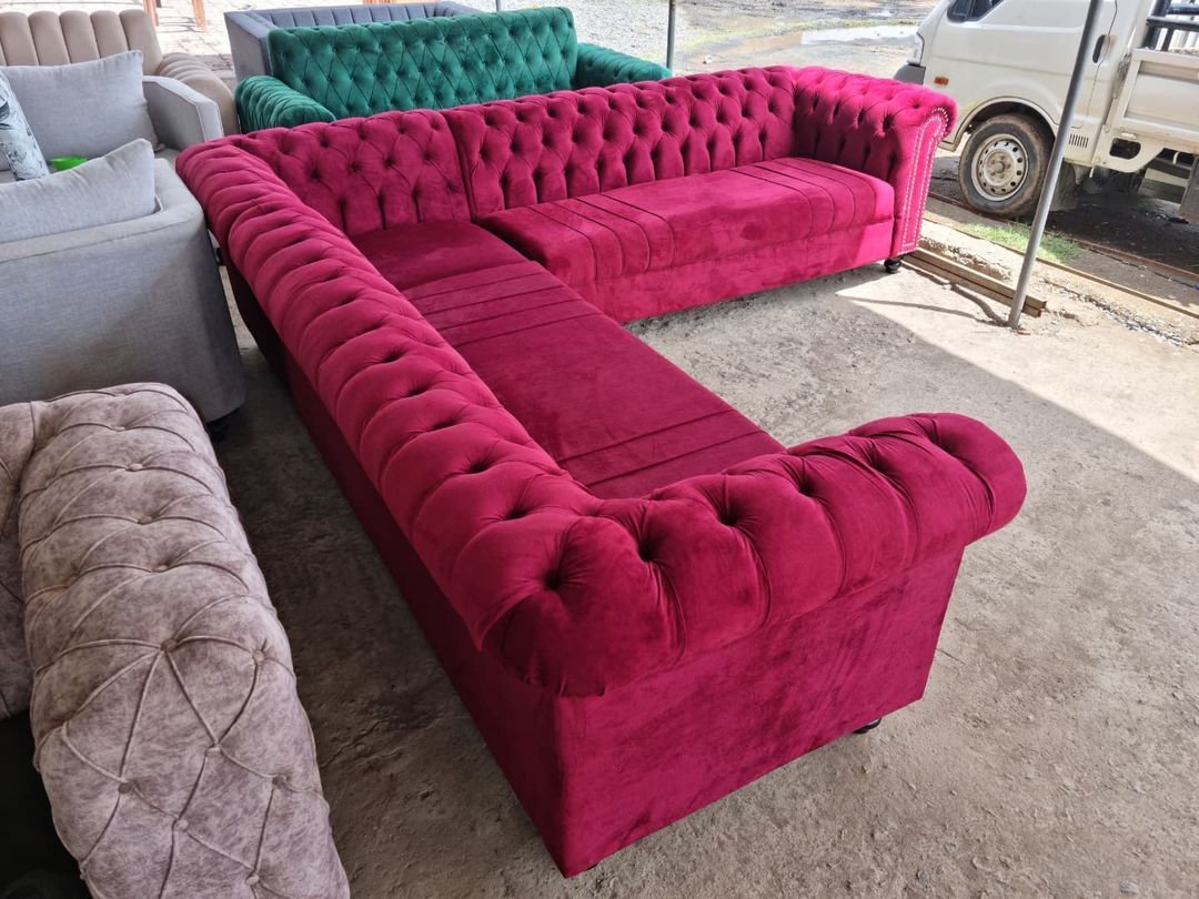 Best Choice Furniture - 960 9 Seaters L-shaped Chesterfield Couch