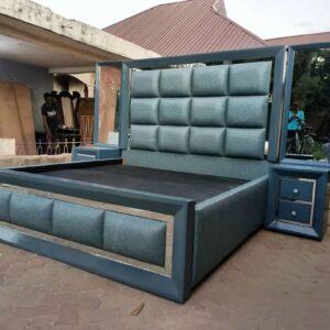 5x6 Contemporary Modern Queen Size Luxury Bed with Bedside tables