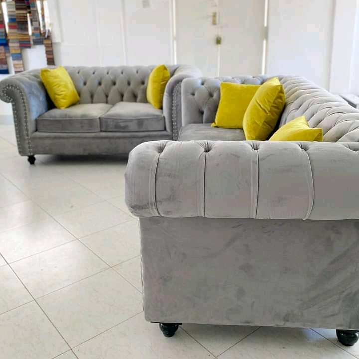 Best Choice Furniture - 9791 5 Seaters Contemporary Modern Chesterfield Couch