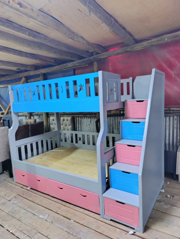 4x6 Contemporary Modern Double Decker Bunk Bed