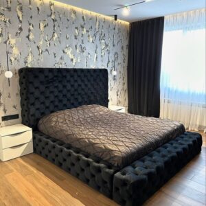 6x6 King Size Bed with Bedside Tables – Luxury Modern Design