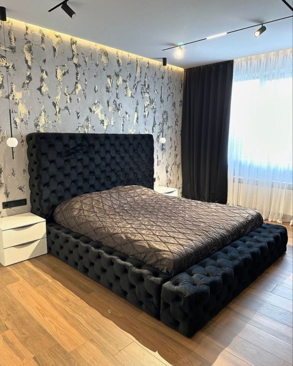 6x6 King Size Bed with Bedside Tables – Luxury Modern Design