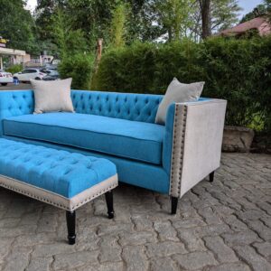4 seaters modern fabric tuxedo couch/sofa plus ottoman