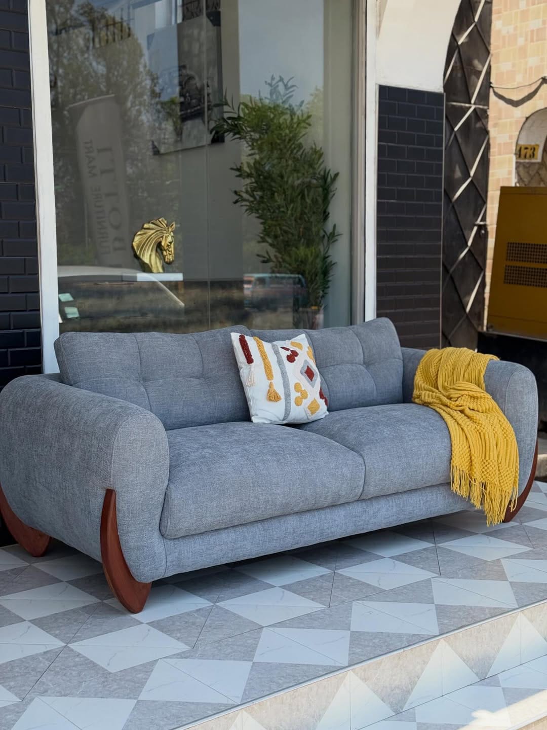 Best Choice Furniture - 1 354 3 seaters modern fabric couch/sofa - Elegant Design