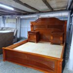 6 by 6 modern king size luxury bed plus bedside tables - Elegant Design