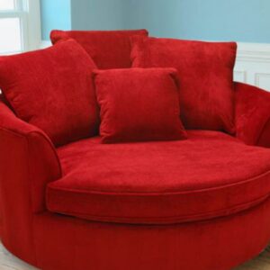 Modern boucle accent chair/curved C-Chair
