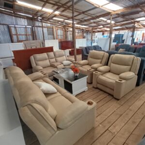 7 seaters modern fabric sofas plus coffee table - Elegant Design