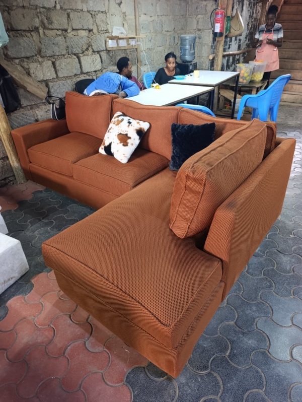 6 seaters modern fabric L shaped sofa - Elegant Design