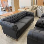 3 seaters modern faux leather chesterfield couch/sofa - Elegant Design