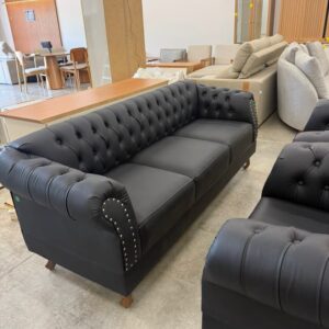 3 seaters modern faux leather chesterfield couch/sofa - Elegant Design