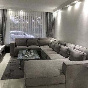 9 seaters modern fabric U shaped couch/sofa - Elegant Design