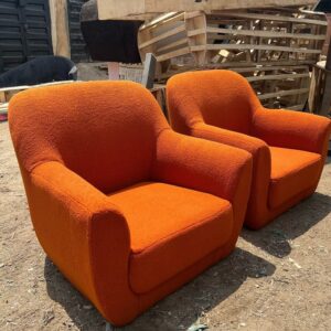 Boucle accent chairs premium fabric - Elegant Design