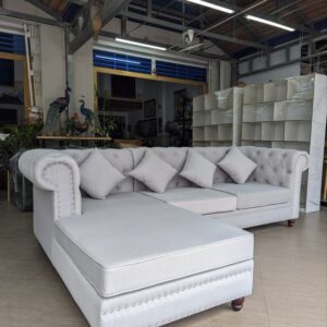 6 seaters modern fabric chesterfield L shaped couch/sofa - Elegant Design