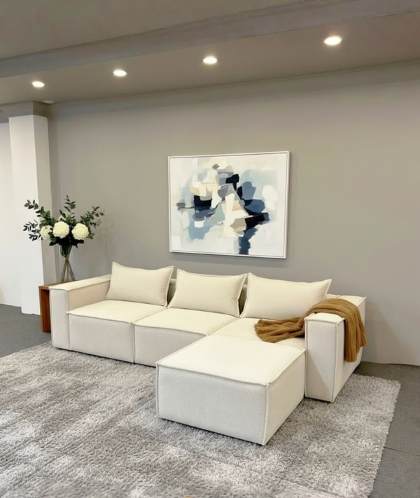 3 seaters modular fabric sofa - Elegant Design