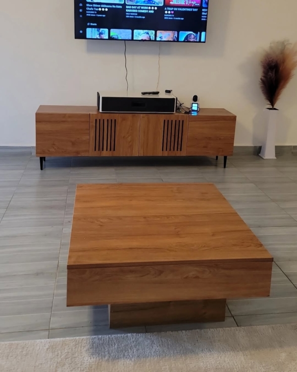 Modern elegant TV stand cabinet plus coffee table