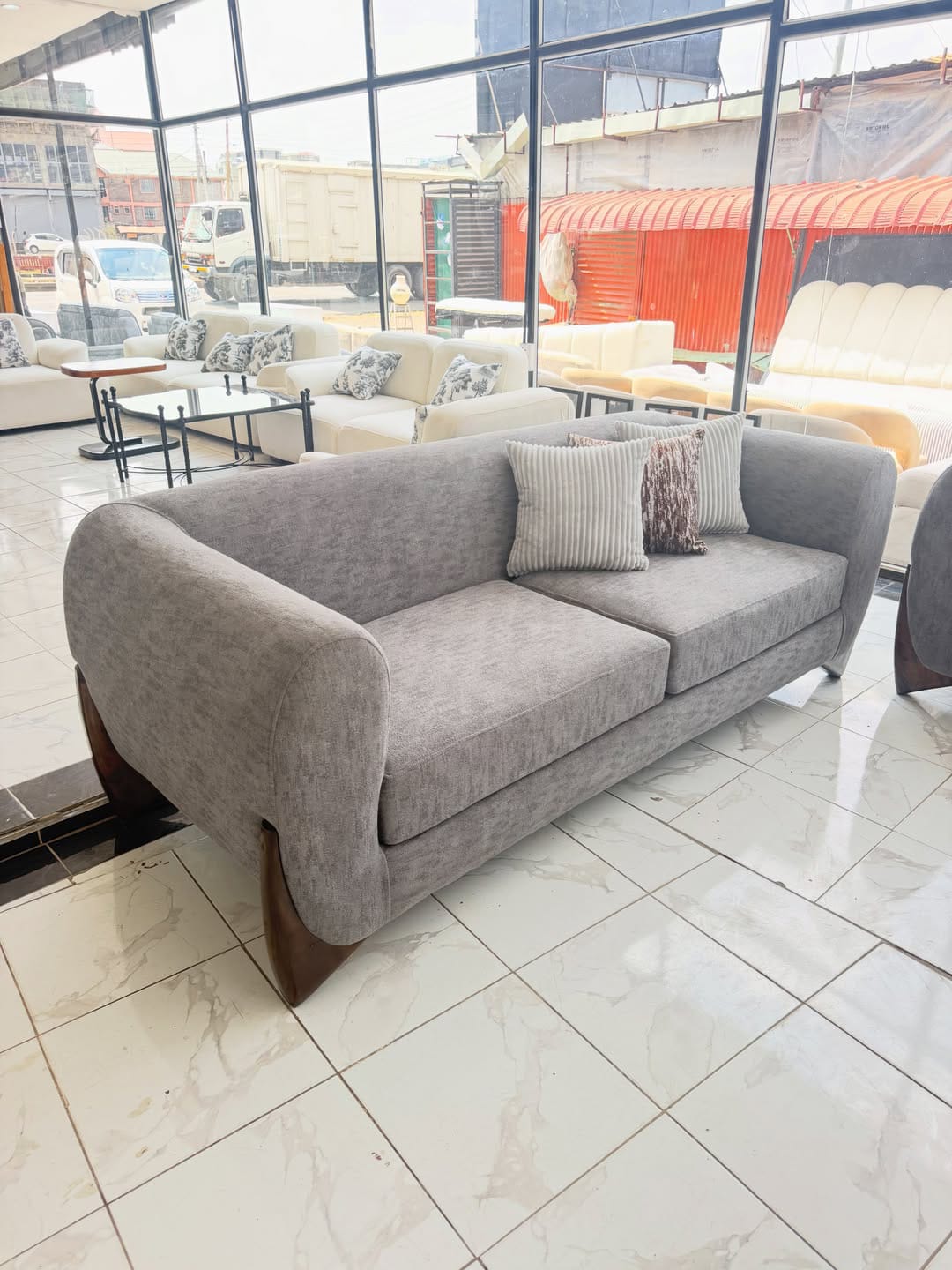 Best Choice Furniture - 2 165 3 seaters modern fabric couch/sofa - Elegant Design - Image 3