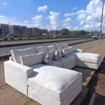9 Seaters modern fabric U shaped sofa - Elegant Design