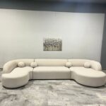 6 seaters modern fabric curved sofa/Lounge couch - Elegant Design
