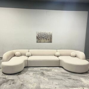 6 seaters modern fabric curved sofa/Lounge couch - Elegant Design
